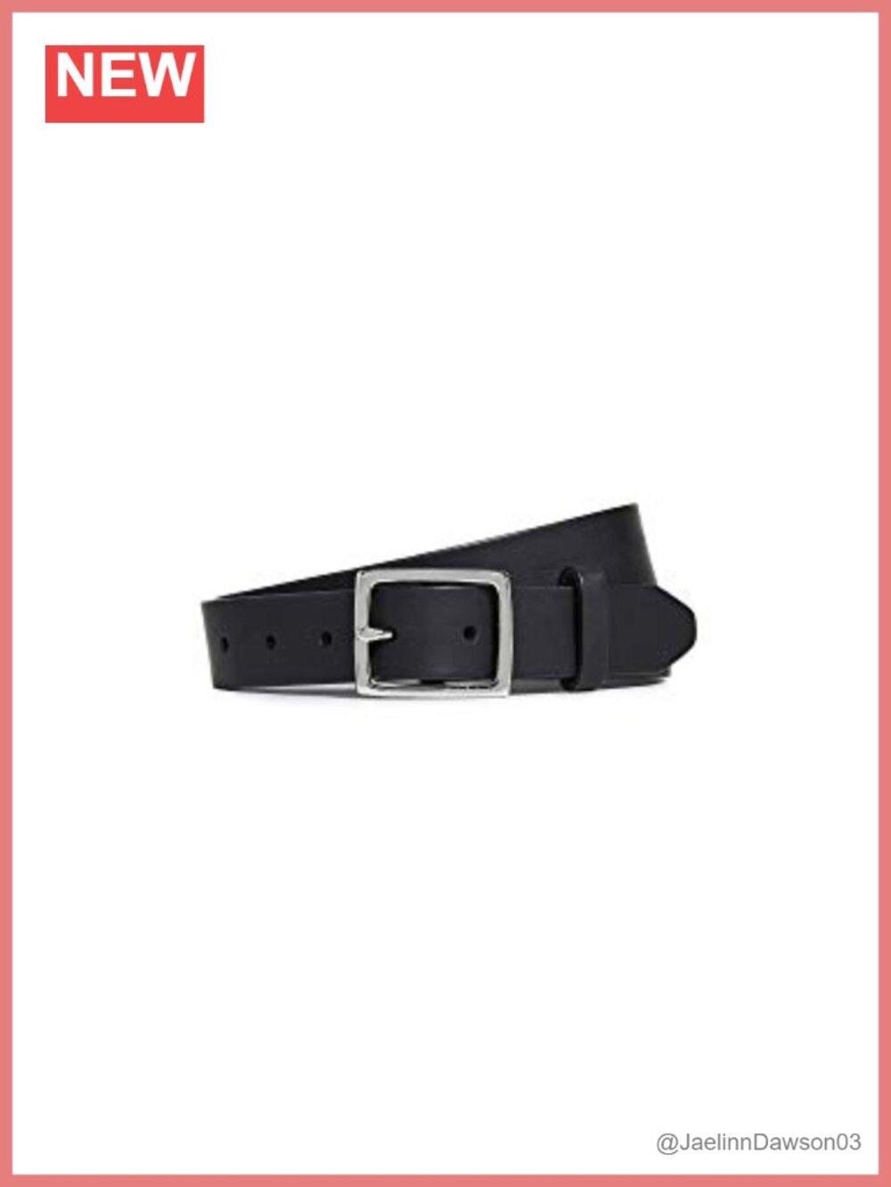 Adjustable Boyfriend Belt with Studded Buckle, 1.25in Width